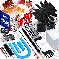 Vista 8 de Holikme Kit limpiador de ventilación de secadora, incluye cepillo de limpieza de ventilación de secadora de 30 pies, accesorio para aspiradora