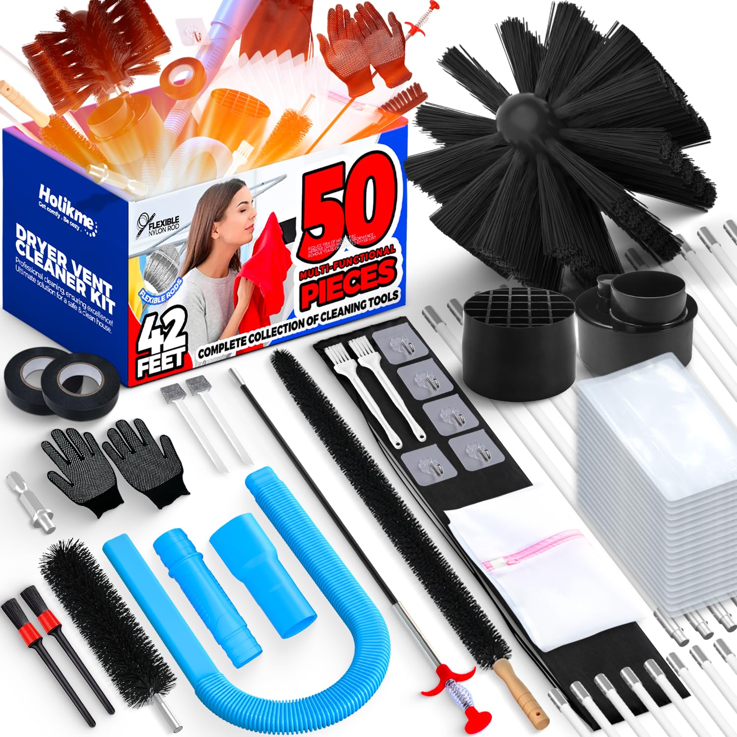 Amazon.com: Holikme Dryer Vent Cleaner Kit Dryer Cleaning Tool