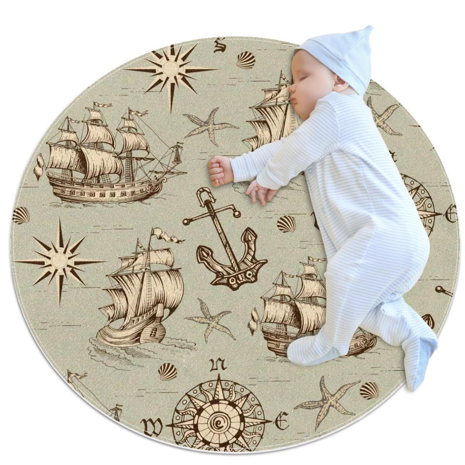 Tapis antidérapant pour salle de bain et chambre enfant motif pirate