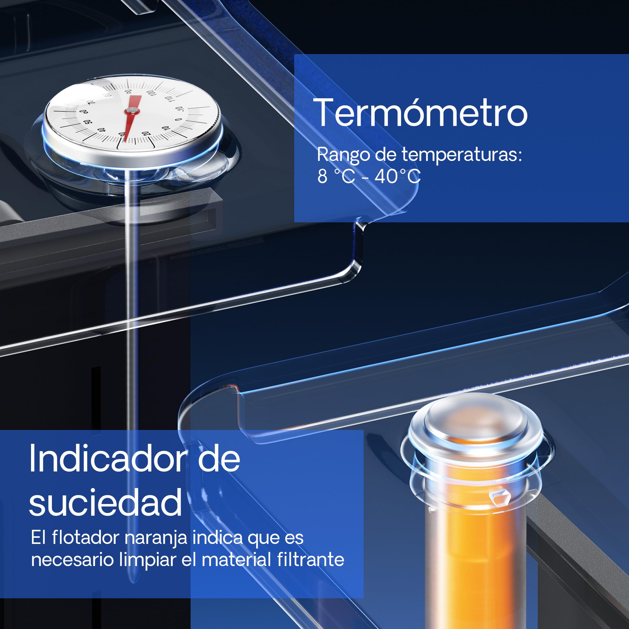 SUNSUN Kit filtro estanque para 60000l 36W Clarificador y 40W bajo consumo tipo bomba 25m manguera