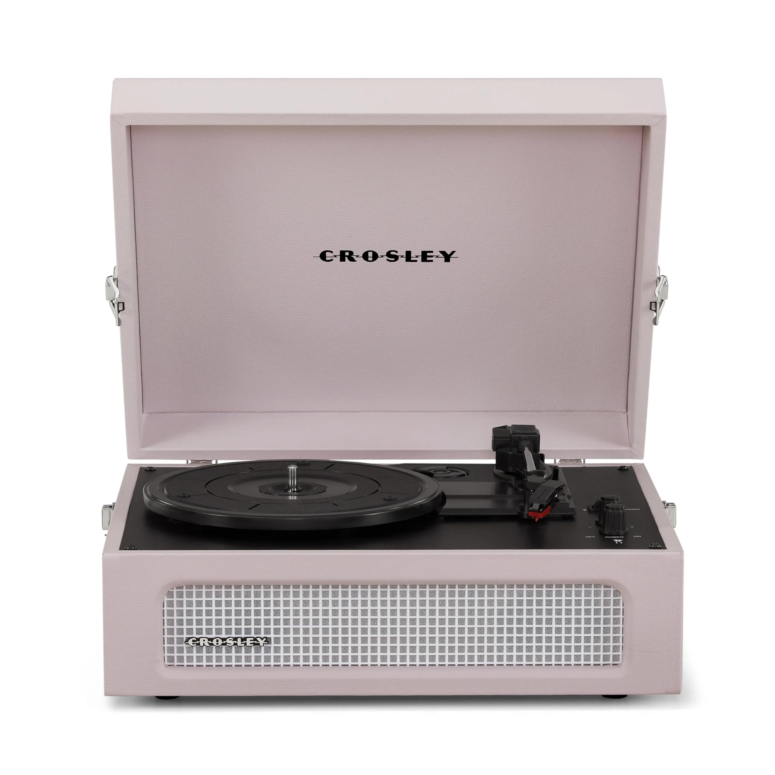 Voyager Portable Turntable - Bluetooth Record Player, 3-Speed Suitcase Vinyl Player, Home Turntables for Vinyl Records, Built in Stereo Speakers & Bluetooth Receiver, AUX Input, Amethyst