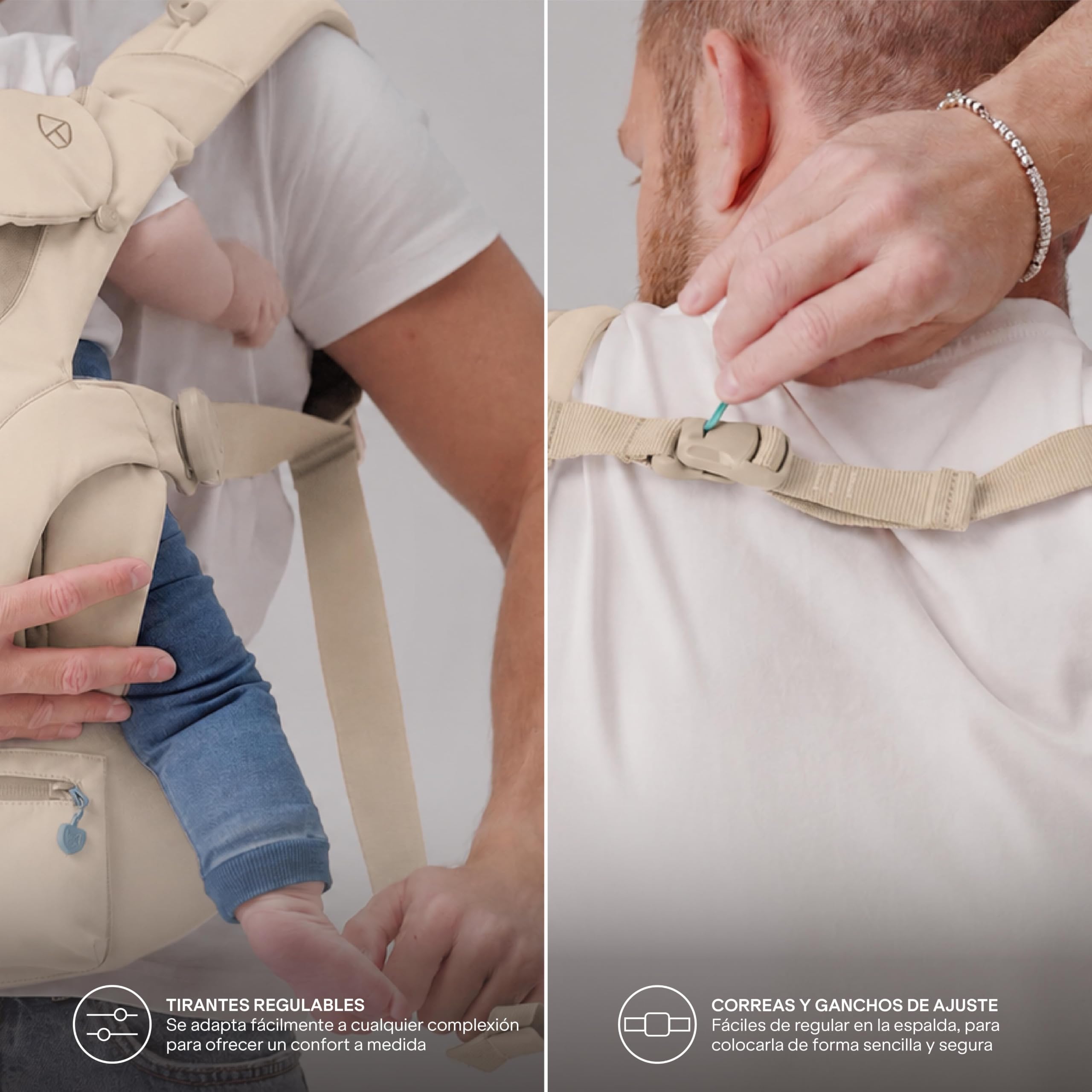 Koala Babycare Mochila Bebe Ergonómica 0-36 Meses (3,2-20,4 kg) - Mochila Portabebes Evolutiva con Asiento Ajustable Patentado en 3 Posiciones - Soporte Cervical, Frontal, Cara al Mundo y Espalda
