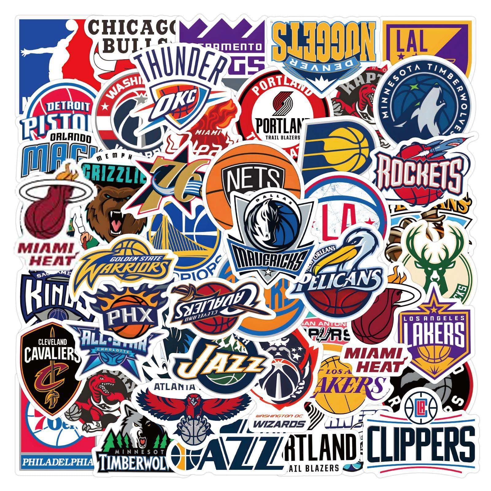 Autocollants de basketball Pack 60 PCS en vinyle pour voiture bouteilles adolescents