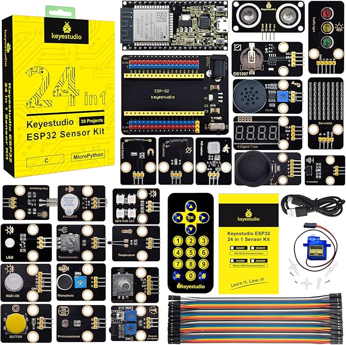 Amazon.com: KEYESTUDIO Basic Starter Kit for ESP32-WROVER (Included ...