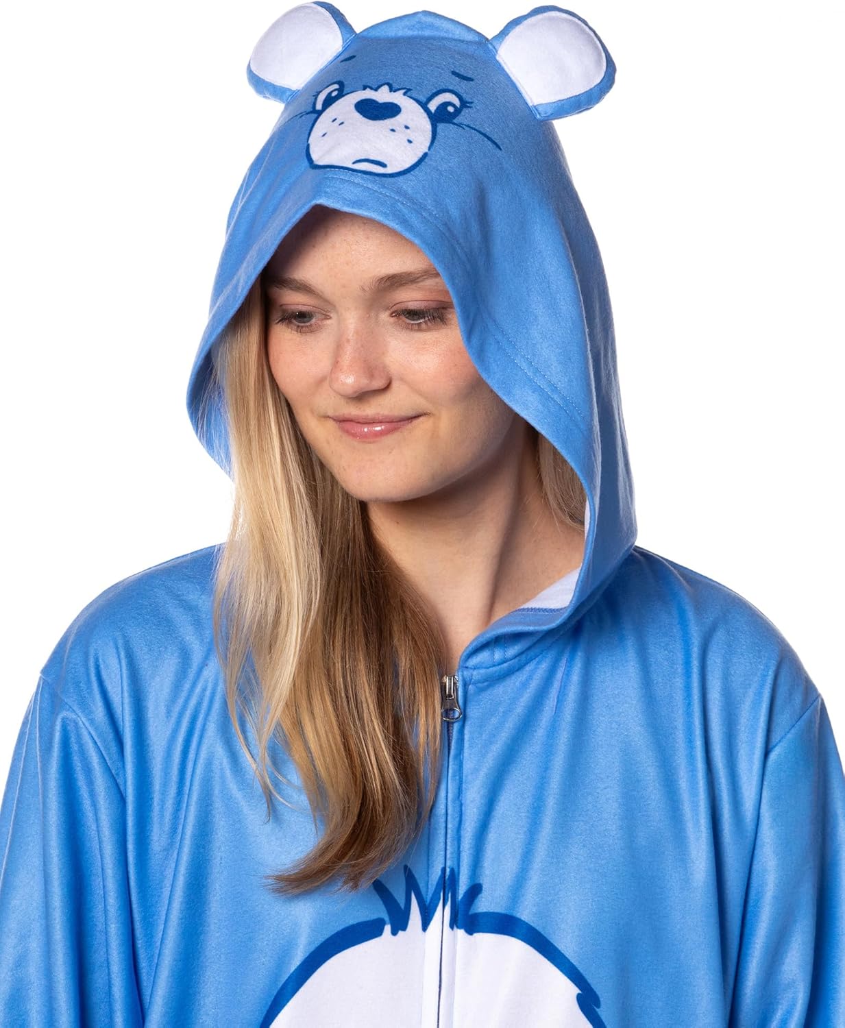 Mad Engine Care Bears Hooded Union Suit Footless One Piece Costume Pajama For Men or Women