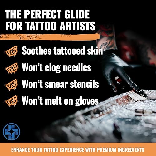 Miniatura 3 de Saniderm Tattoo Glide, Crema hidratante de tatuaje premium (4 onzas)  Uso durante y después del proceso de tatuaje, hecho con ingredientes naturales