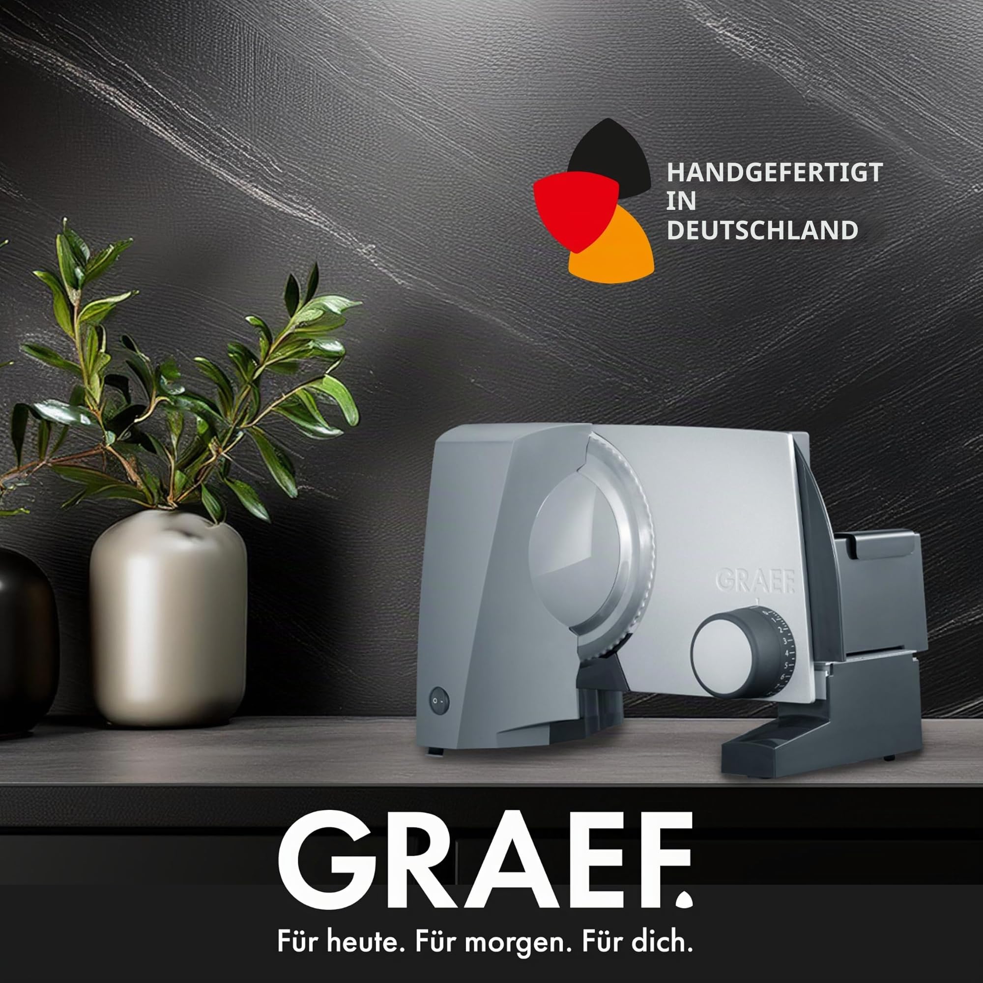 GRAEF G52 Elektrischer Allesschneider 170 W Ø 170 mm Made in Germany Grau