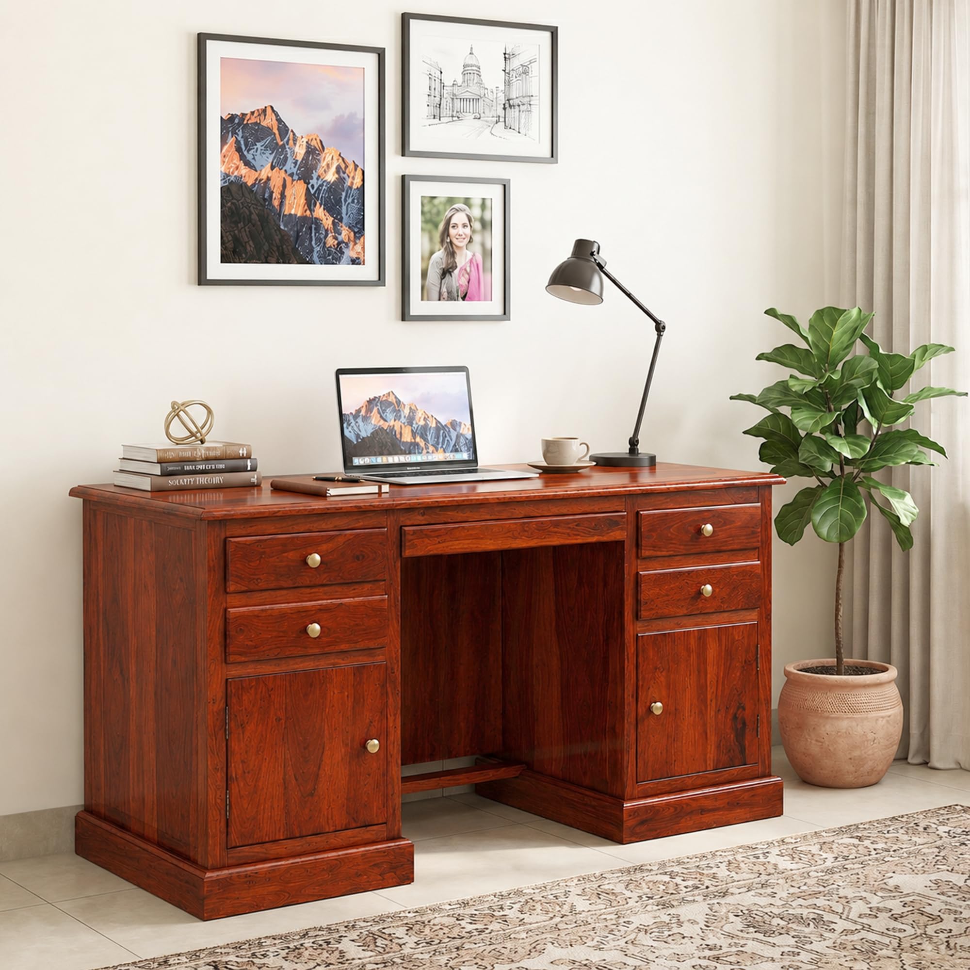 SONA ART & CRAFTS Solid Sheesham Wood Study Table for Students Big Siz