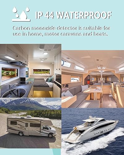 Miniatura 8 de Ecoey Detector de monóxido de carbono, alarma de monóxido de carbono con batería de 10 años, diseño ultrafino, detector Co con advertencia de