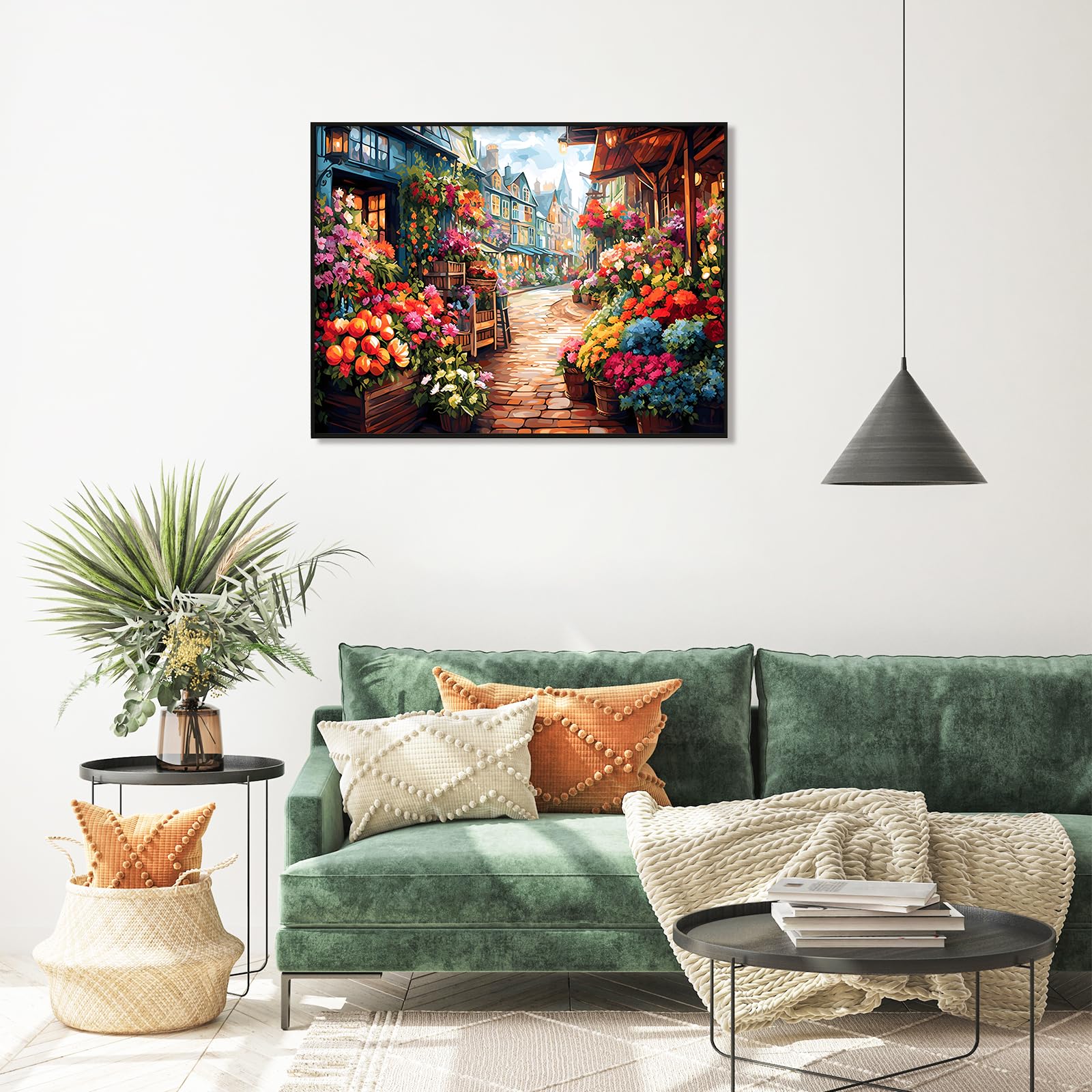 Flowers Diamond Painting, 5D Flower Shop Diamond Art Kits for Adults Beginners, DIY Flowers Full Round Dots Drill Gem Art Kit for Gift Home Wall Decor 12 x 16 Inch - 3