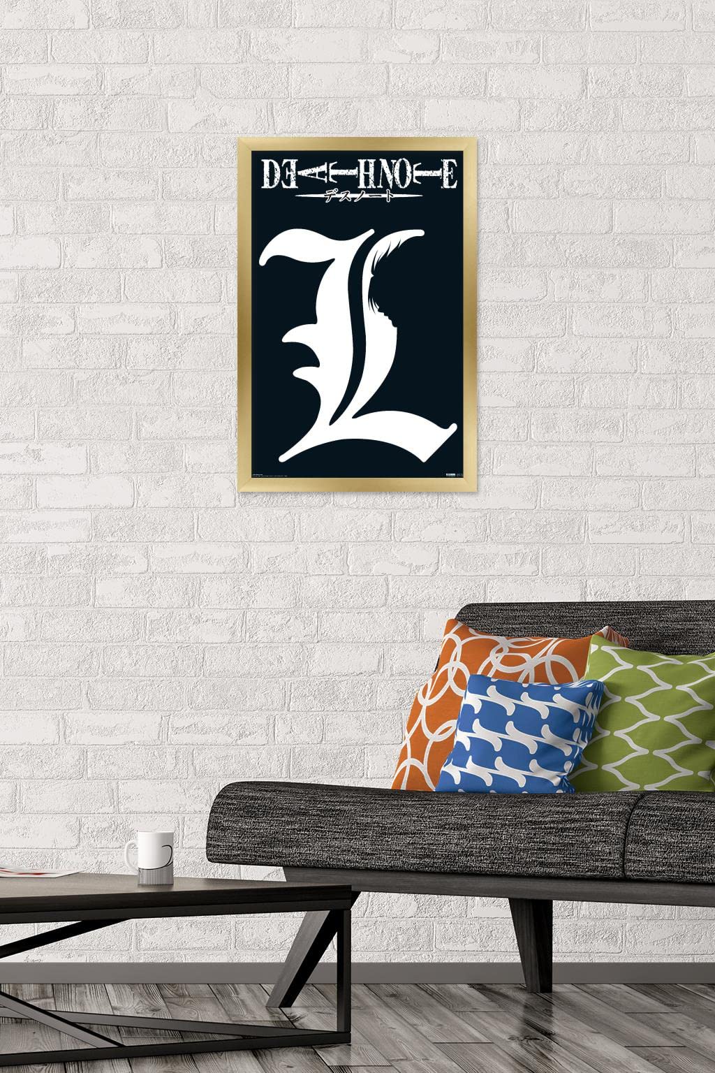 Amazon.com: Death Note - L Symbol Wall Poster, 22.4L x 14.7W, Gold