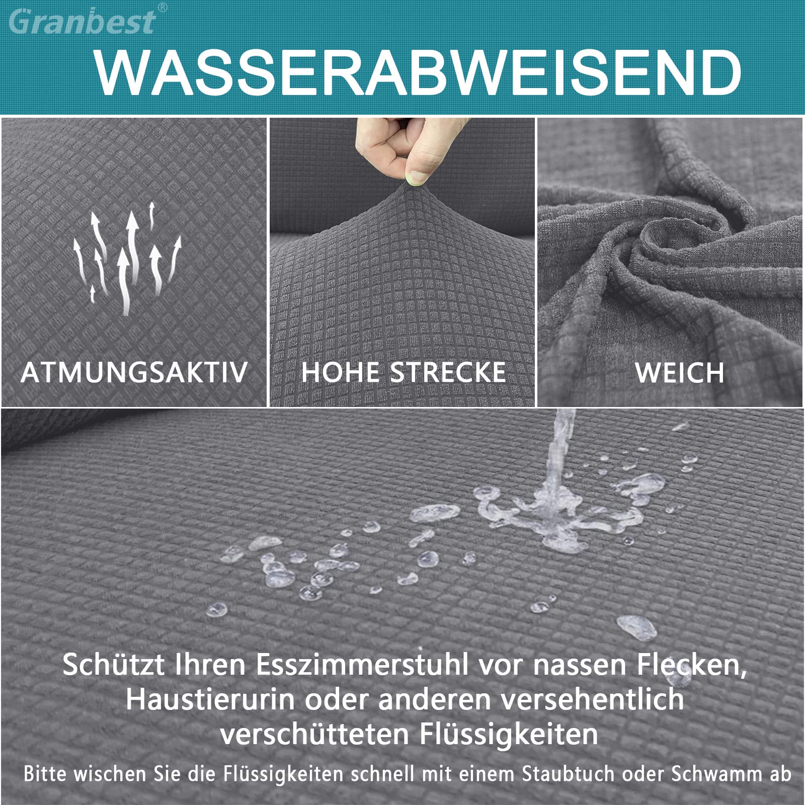 Housse Chaise Leorate Lot De 4 Housses De Chaise En Velours Extensible Pour Salle à Manger Et Salle à Manger Gris Anthracite Taille L Housse De Chaise Scandinave