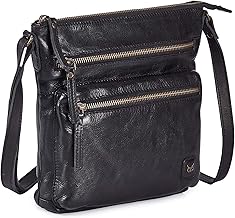 Wise Owl Accessories Small Crossbody Bags for Women Real Leather Purse Handbags Crossover Over the Shoulder Pocketbook