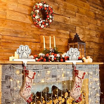 Dog christmas stocking with picture holder Clearance