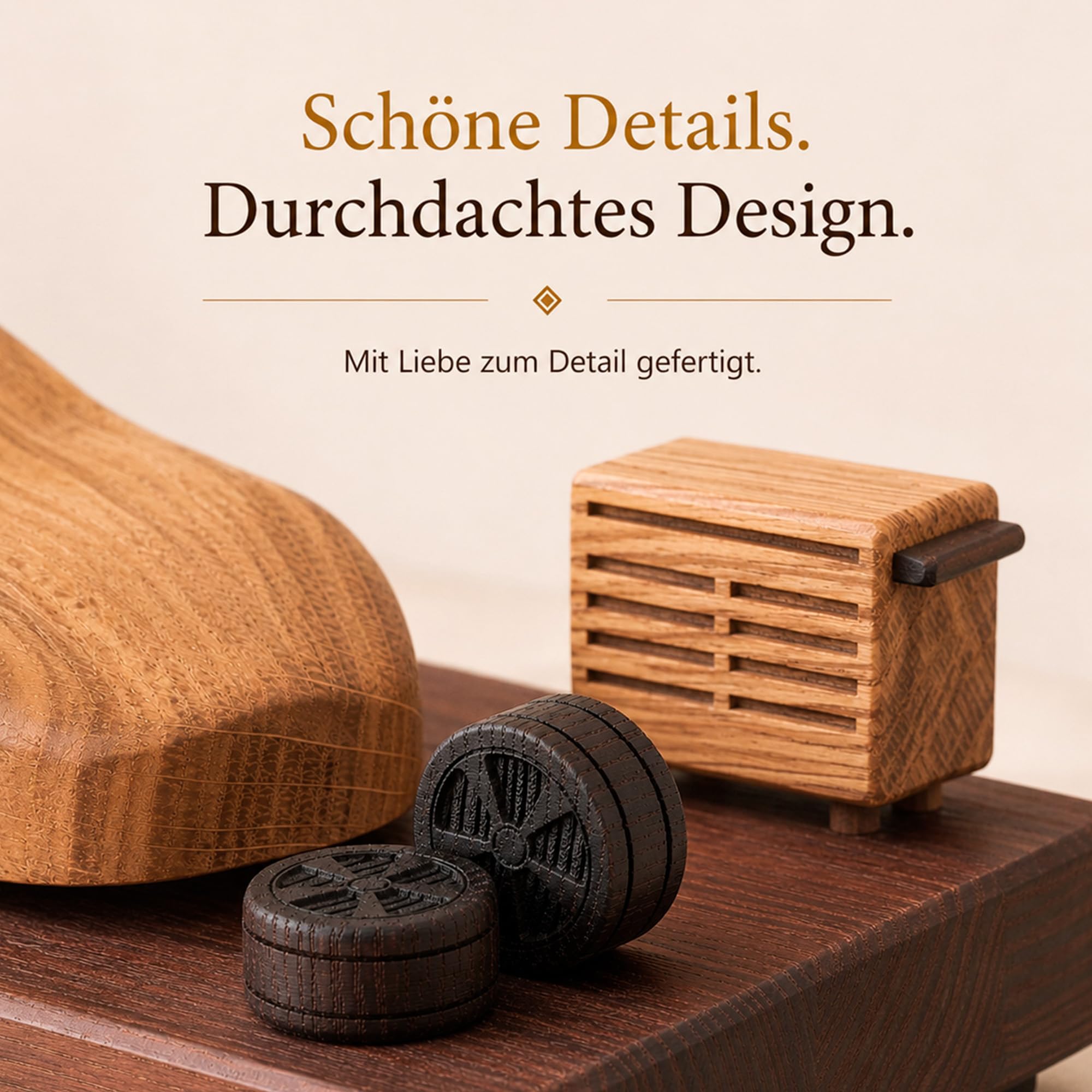 KFZ-Mechaniker Geschenk - Personalisierbare Auto-Figur aus FSC-Massivholz