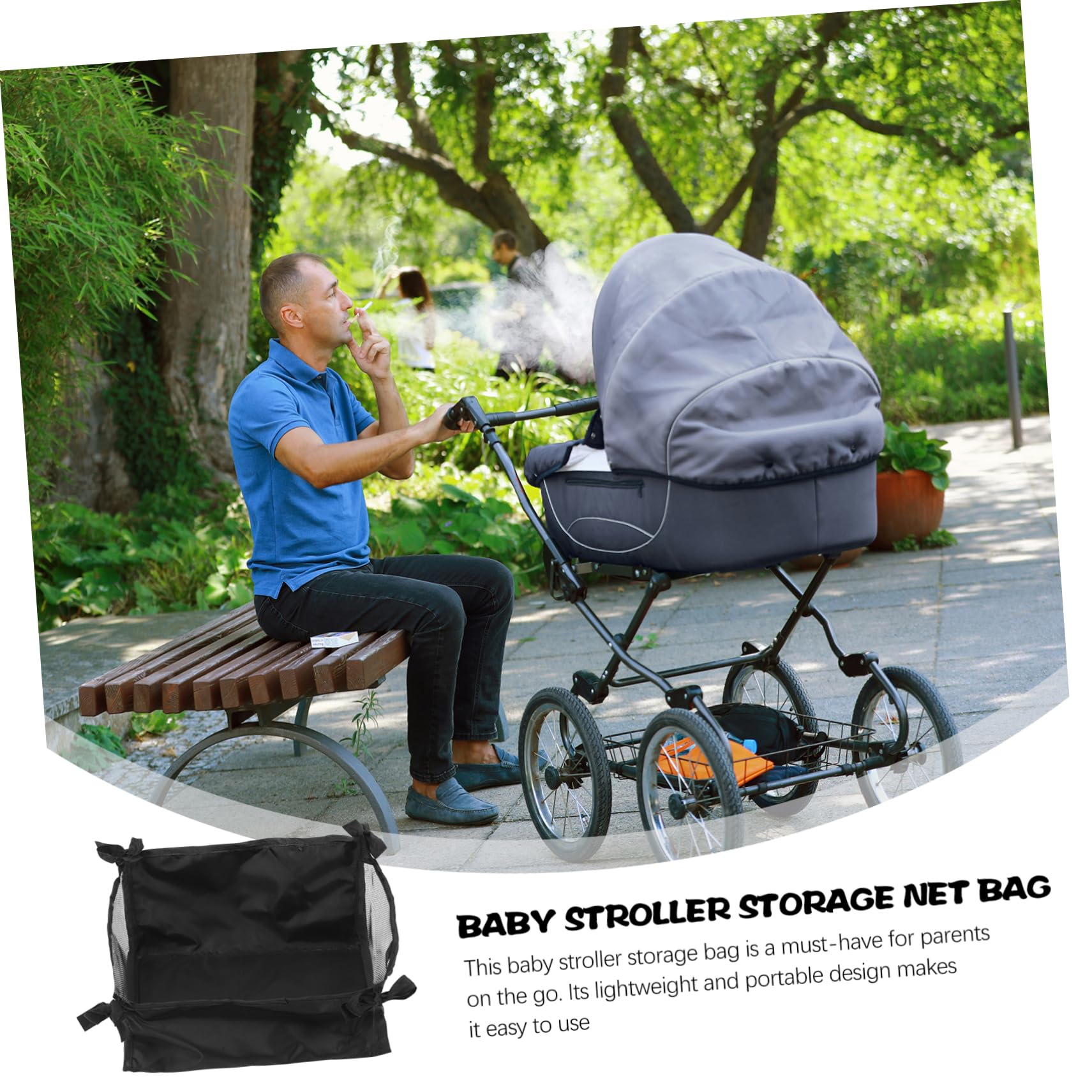 HANABASS 5 Piezas Bolsa Organizadora para Carrito de Resistente Oxford Fácil Instalación Cesta Inferior Flexible para y Accesorios Almacenamiento Seguro y Práctico para Cochecitos Pequeños