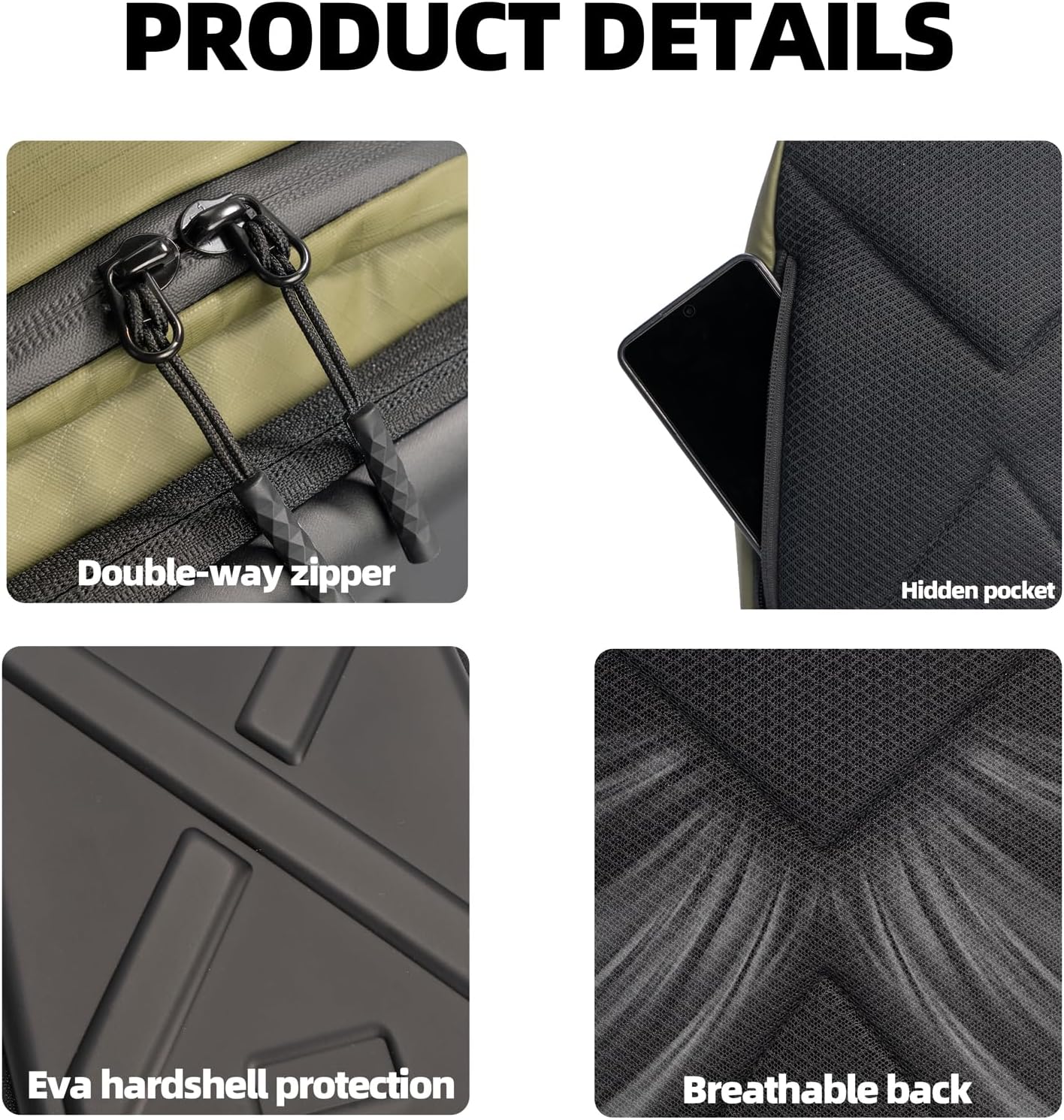 Besnfoto Camera Hardshell Case Crossbody Camera Sling Bag Small Waterproof Photography Bag for Mirrorless and DSLR Cameras