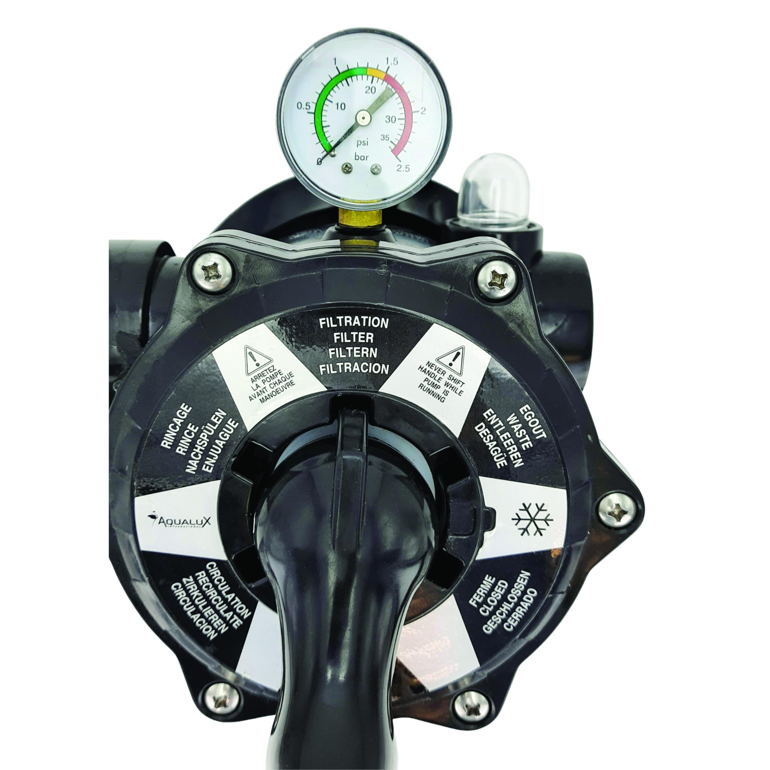 Filtre à Sable pour Piscine 14m3/h diam 615 - Filtre à Sable Piscine - 14m3/h - Diamètre 565mm - Fourni avec Vanne Top sur Le Dessus - Modèle AXOS XEO - EDG by Aqualux