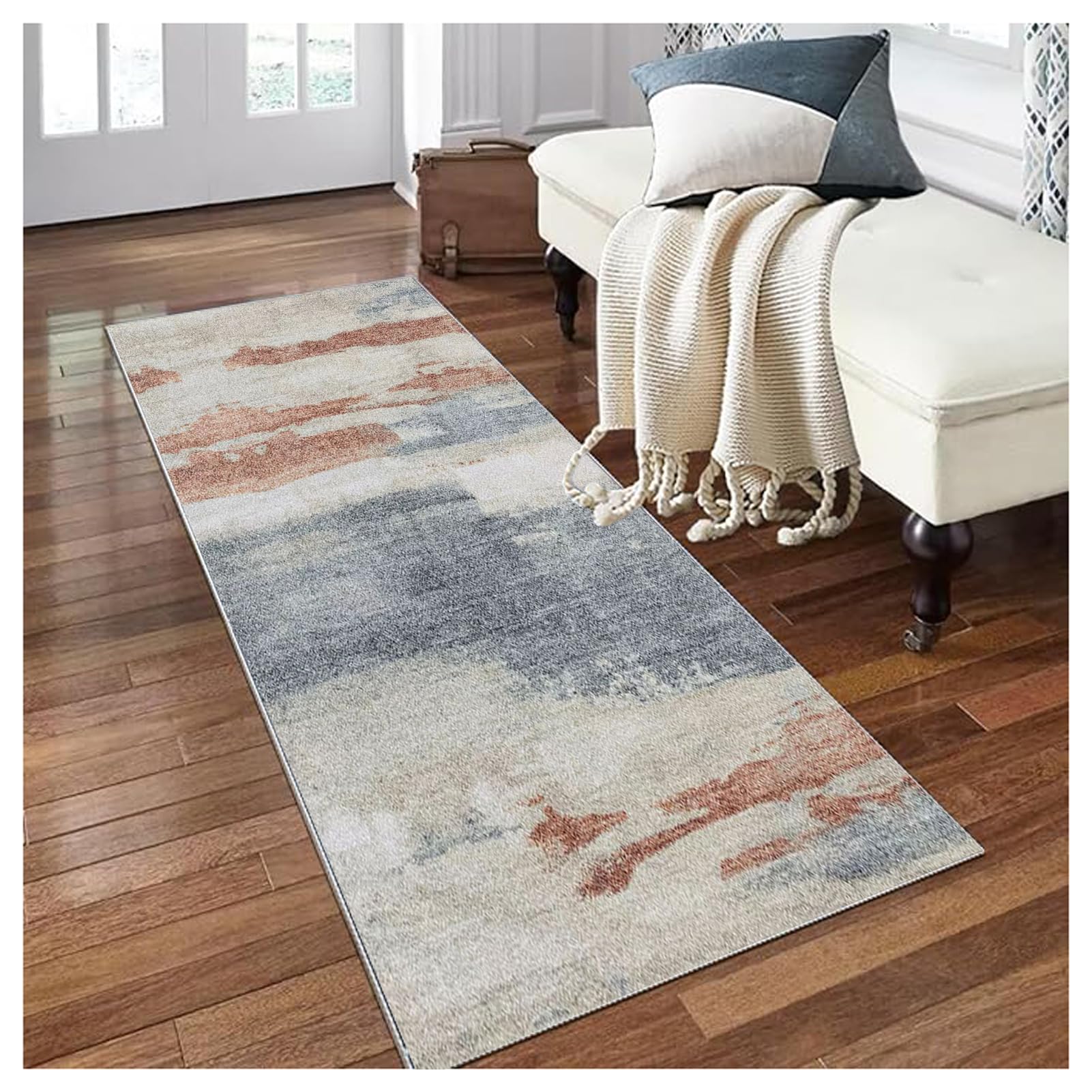 Tappeto Runner Cucina Lungo 3 Metri - Passatoia Antiscivolo Lavabile In Microfibra, Moderno Astratto 120x300cm, Per Corridoio E Ingresso - 6