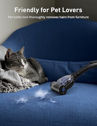 Miniatura 6 de Aspiron BLUEFBA - Aspiradora de recipiente de 1700 W, aspiradora sin bolsa de 32 Kpa, filtración ciclónica, 2 filtros HEPA antialérgenos, taza de