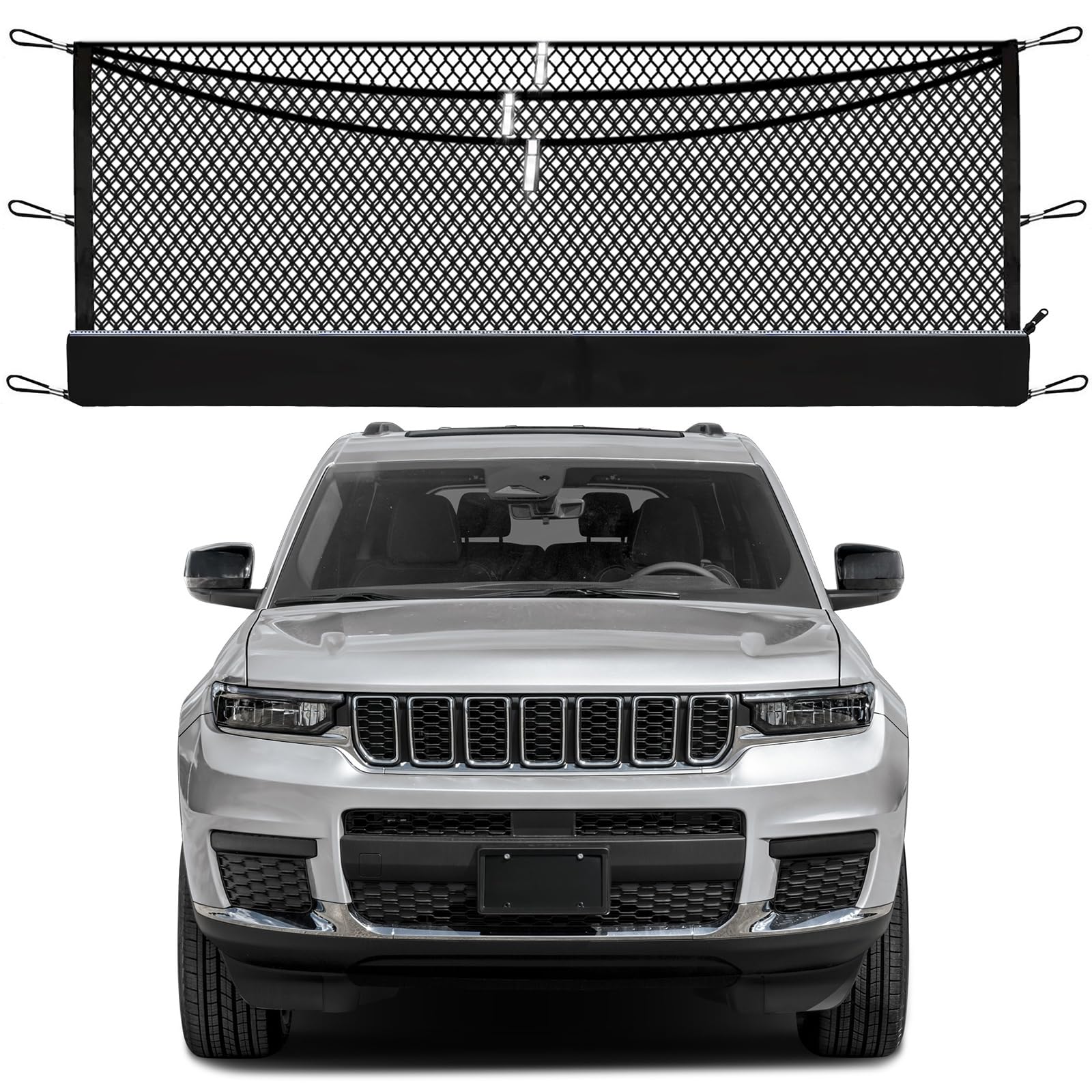 3-Layer Cargo Net for Jeep Grand Cherokee 2021-2026, Zoned Storage Netting