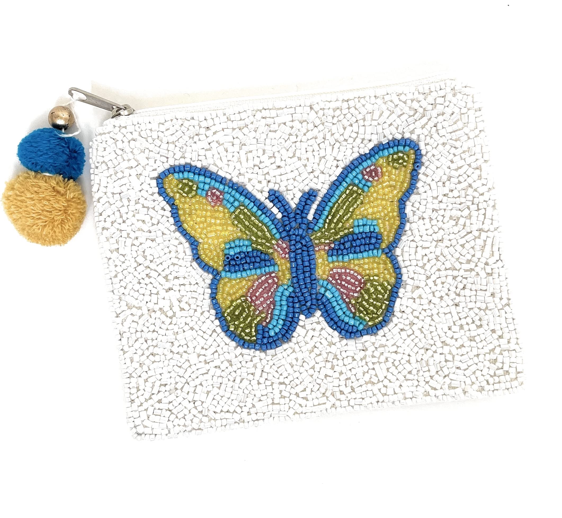 Butterfly Coin Purse Pouch, Coin Purse Pouch, Beaded Coin Purse, Cute Coin Purse, Beaded Purse, Butterfly Coin Purse, Best Friend Gift, Beaded Pouches, Wallets for Her, Butterfly Gifts