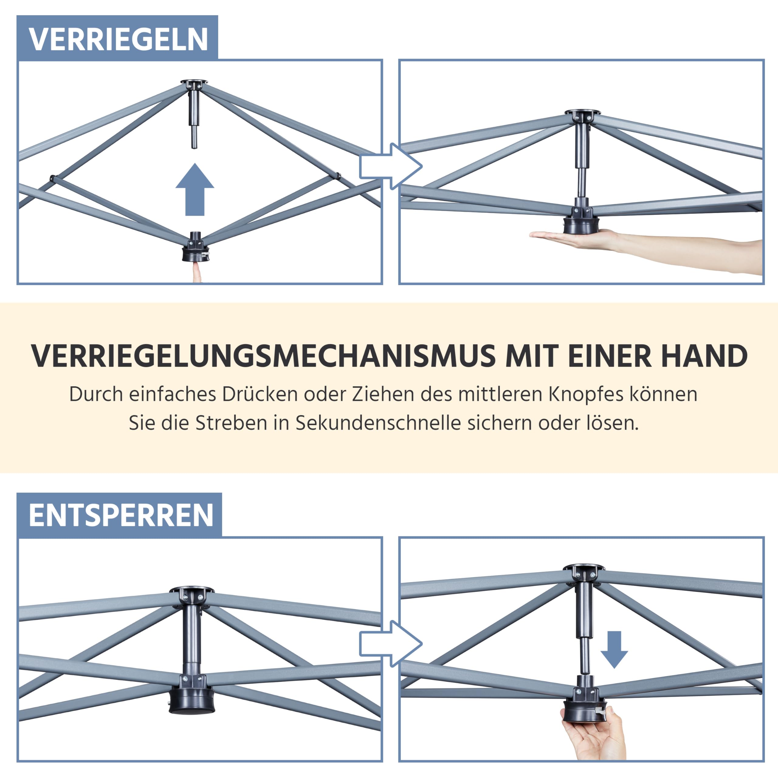 Pavillon Zelt mit Seitenwand & Aufbewahrungstaschen aus Mesh-Gewebe Pop-Up-Pavillon