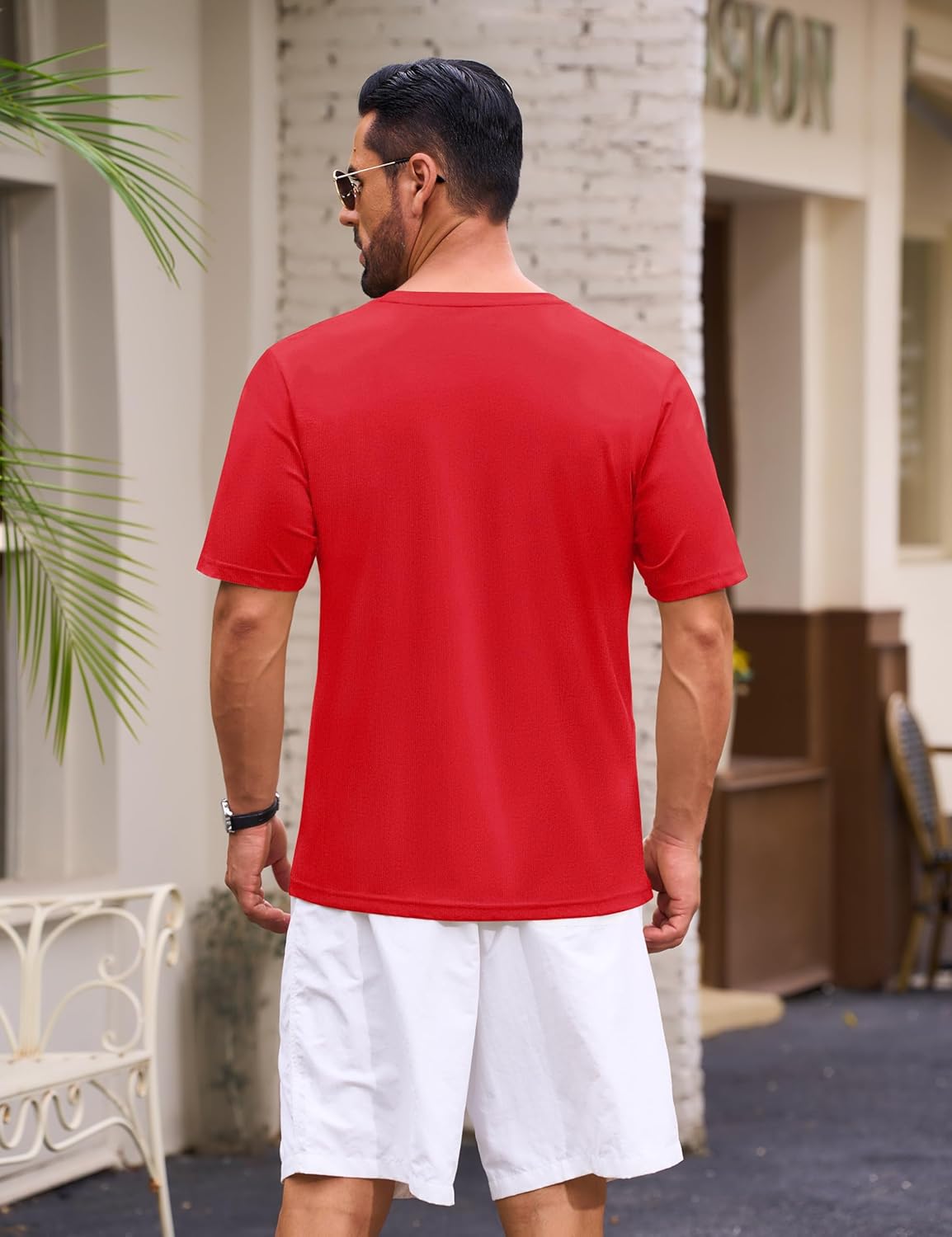 Cotrasen Mens T-Shirts Short Sleeve Cotton T Shirts Casual Plain Crew Neck Basic Tees Moisture Wicking Summer Shirts - Image 6