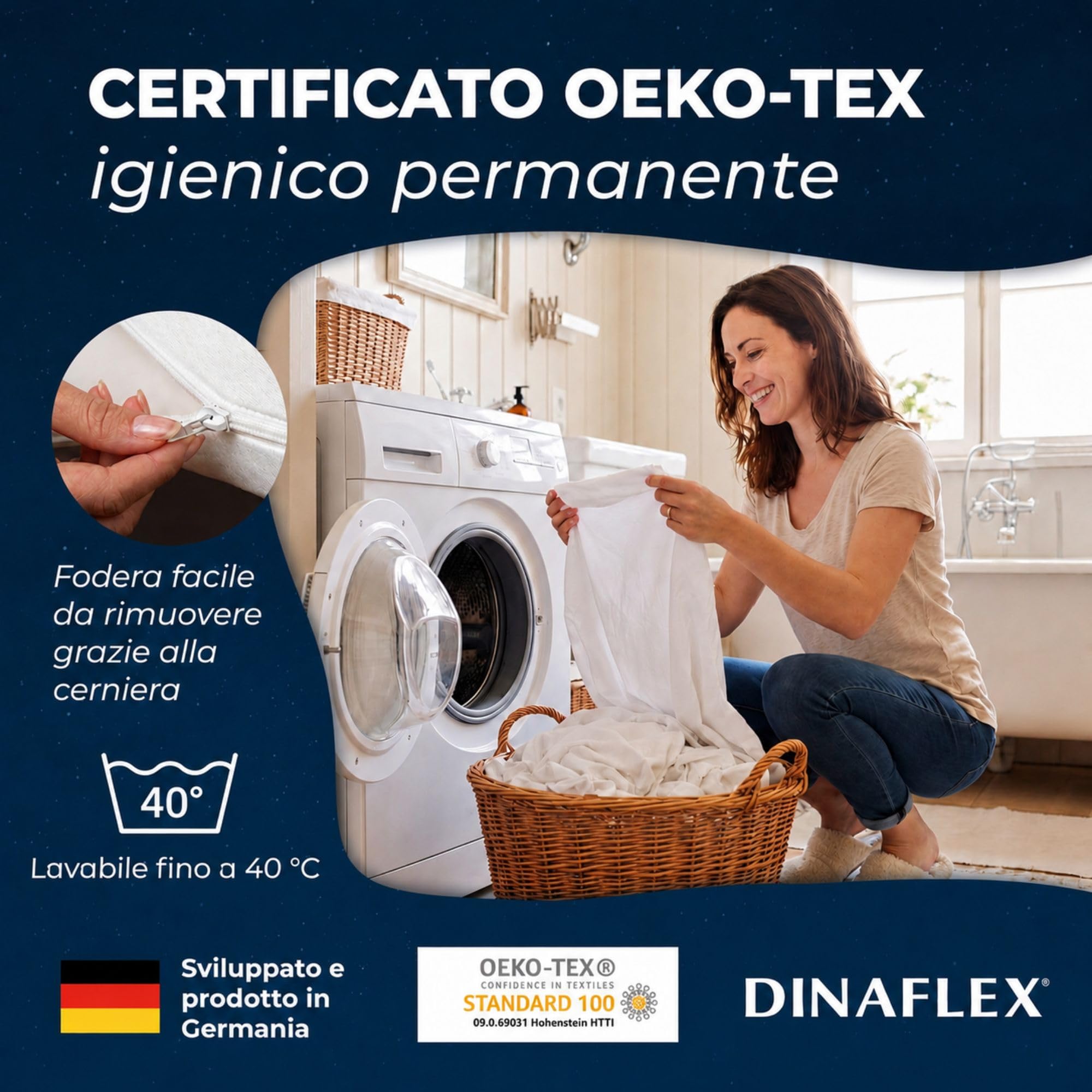 Materasso Memory 160x190x17, Aloe Vera Made in Germany certificato OEKO-TEX