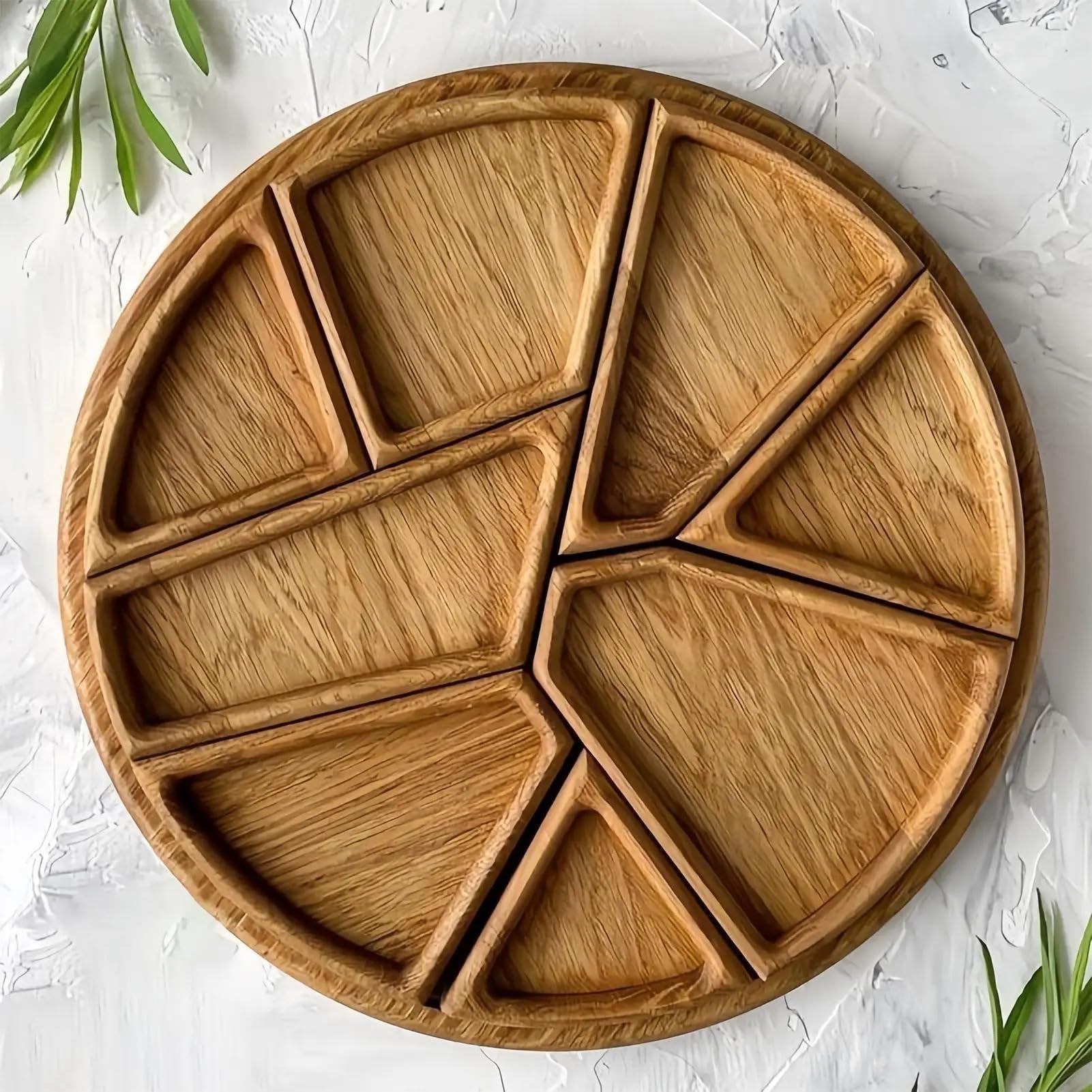 Obstteller aus Holz, geteiltes Puzzle-Serviertablett für Partys | Holz-Obst-Dessert-Tablett, Lebensmitteltablett, Snack-Teller in verschiedenen Größen
