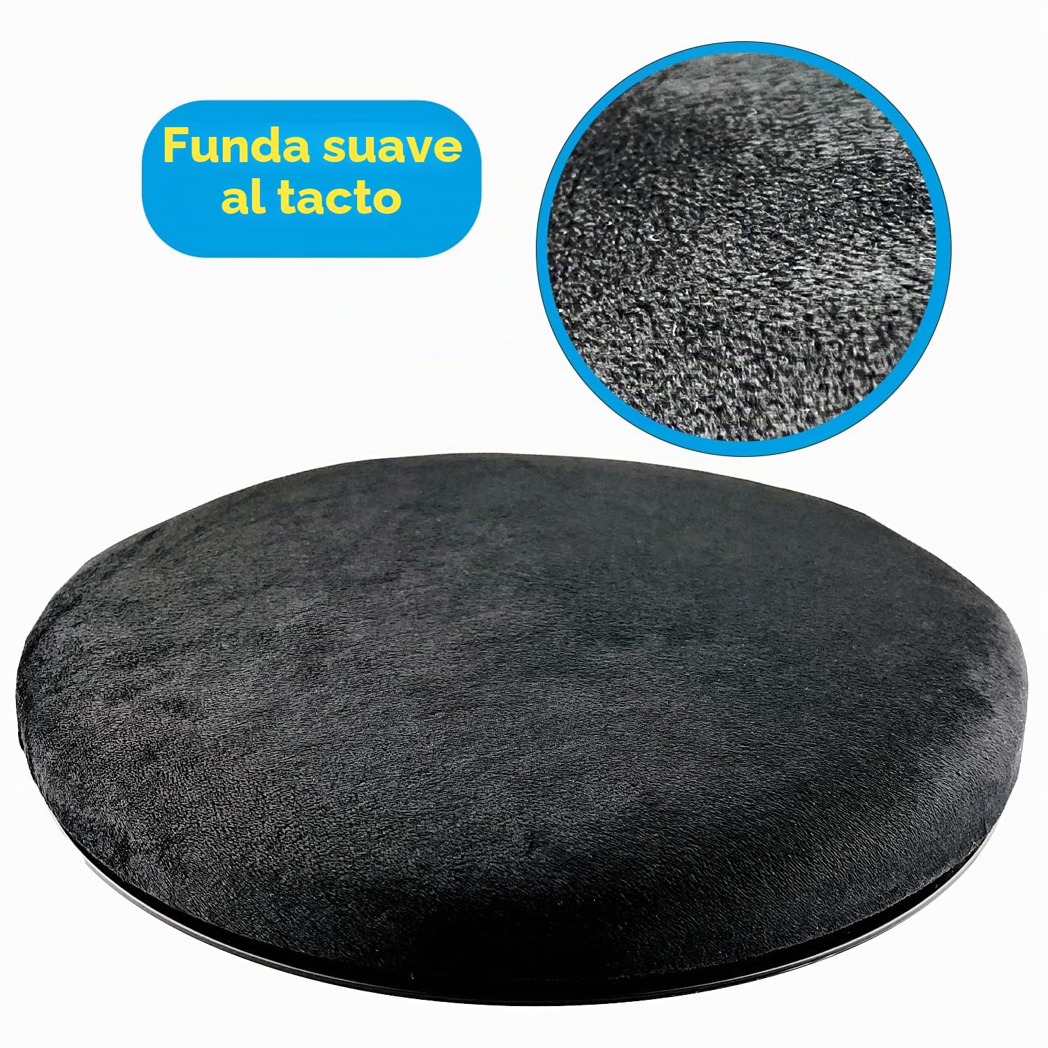 Simply Cojín giratorio universal de 360 grados para silla de coche SSC001, de espuma, color negro