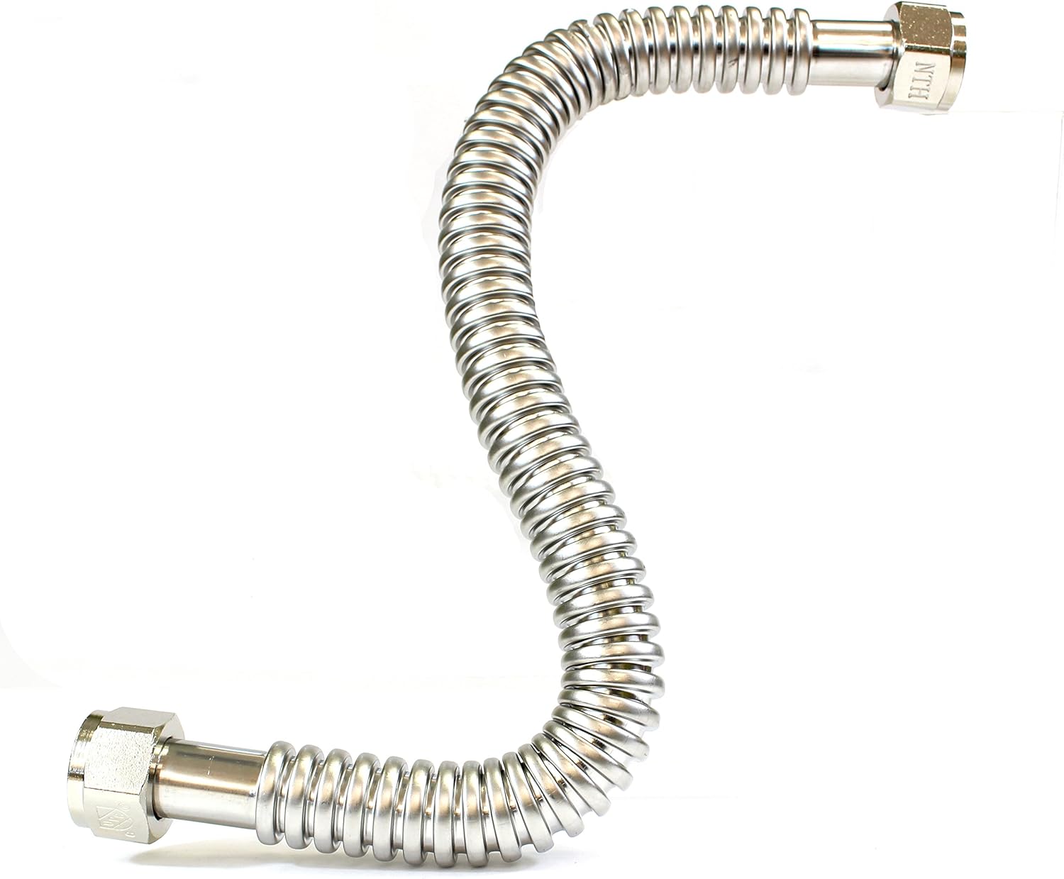 CMI Inc 36” Corrugated Stainless Steel Flexible Water Line, 3/4” FIP X 3/4” FIP, Water Heater Connector, For Water Heater, Water Softener, Boilers, 36 Inches (36 Inch)