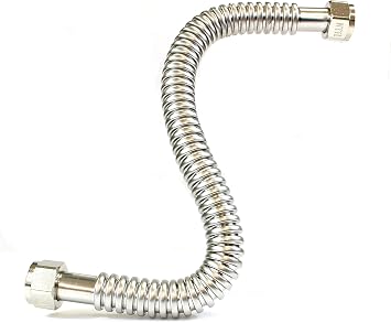 CMI Inc 36 Corrugated Stainless Steel Flexible Water Line, 3/4 FIP X 3/4 Female Threaded, Water Heater Connector, For Water Heater, Water Softener, Boilers, 36 Inches 36 Inch