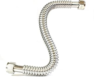 CMI Inc 36” Corrugated Stainless Steel Flexible Water Line, 3/4” FIP X 3/4” Female Threaded, Water Heater Connector, For Water Heater, Water Softener, Boilers, 36 Inches (36 Inch)