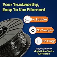 Vista 3 de 3D-Fuel 3D Filamento Pro PLA+ Negro Medianoche de Alta Temperatura y Resistente, 1.75mm, 1 kg +/- 0.02mm de Tolerancia, Fabricado en EE.UU., Fácil