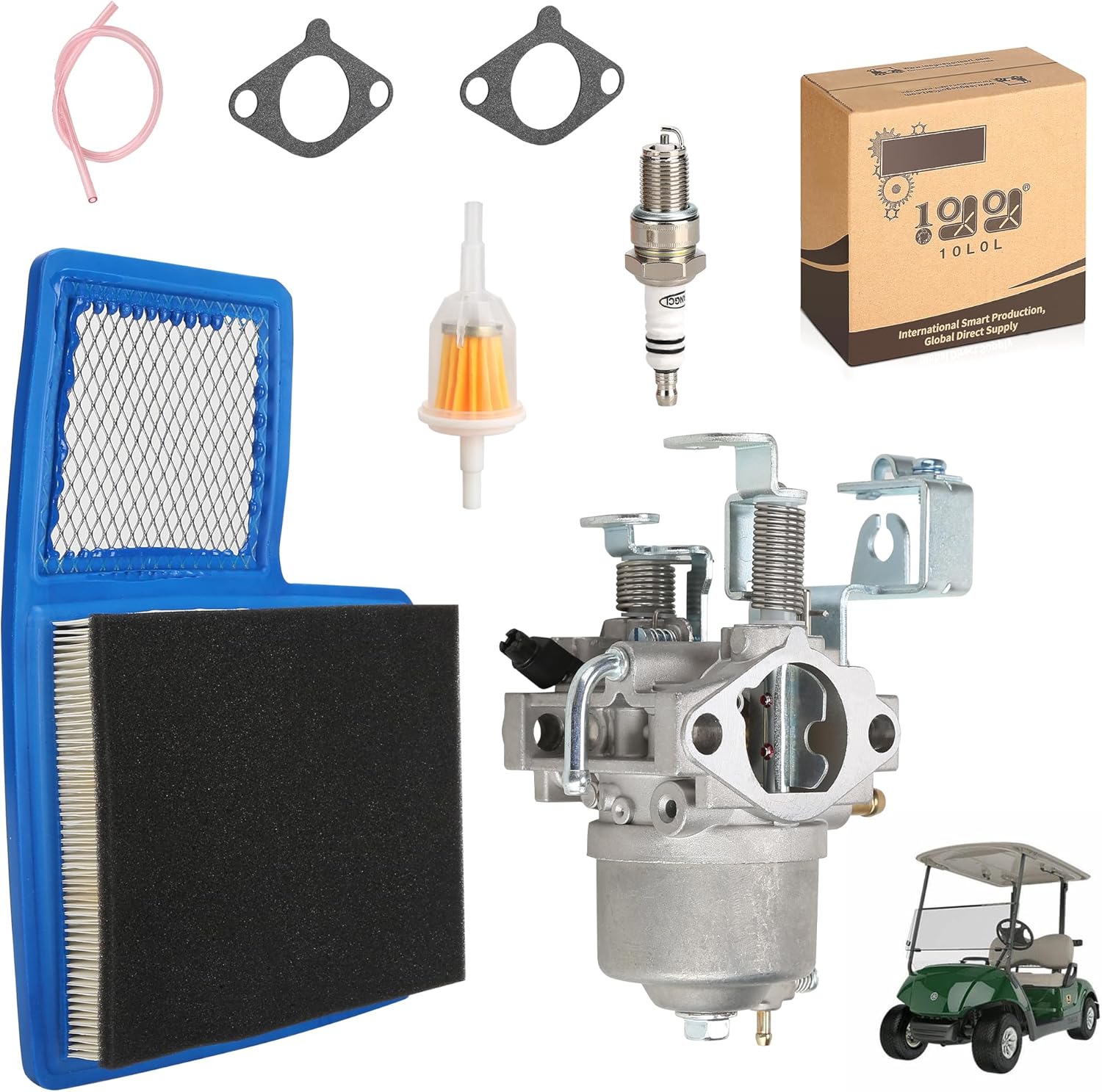 10L0L Carburetor Kit for Yamaha G16 G18 G19 G20 G21 4 Cycle Engine Golf ...