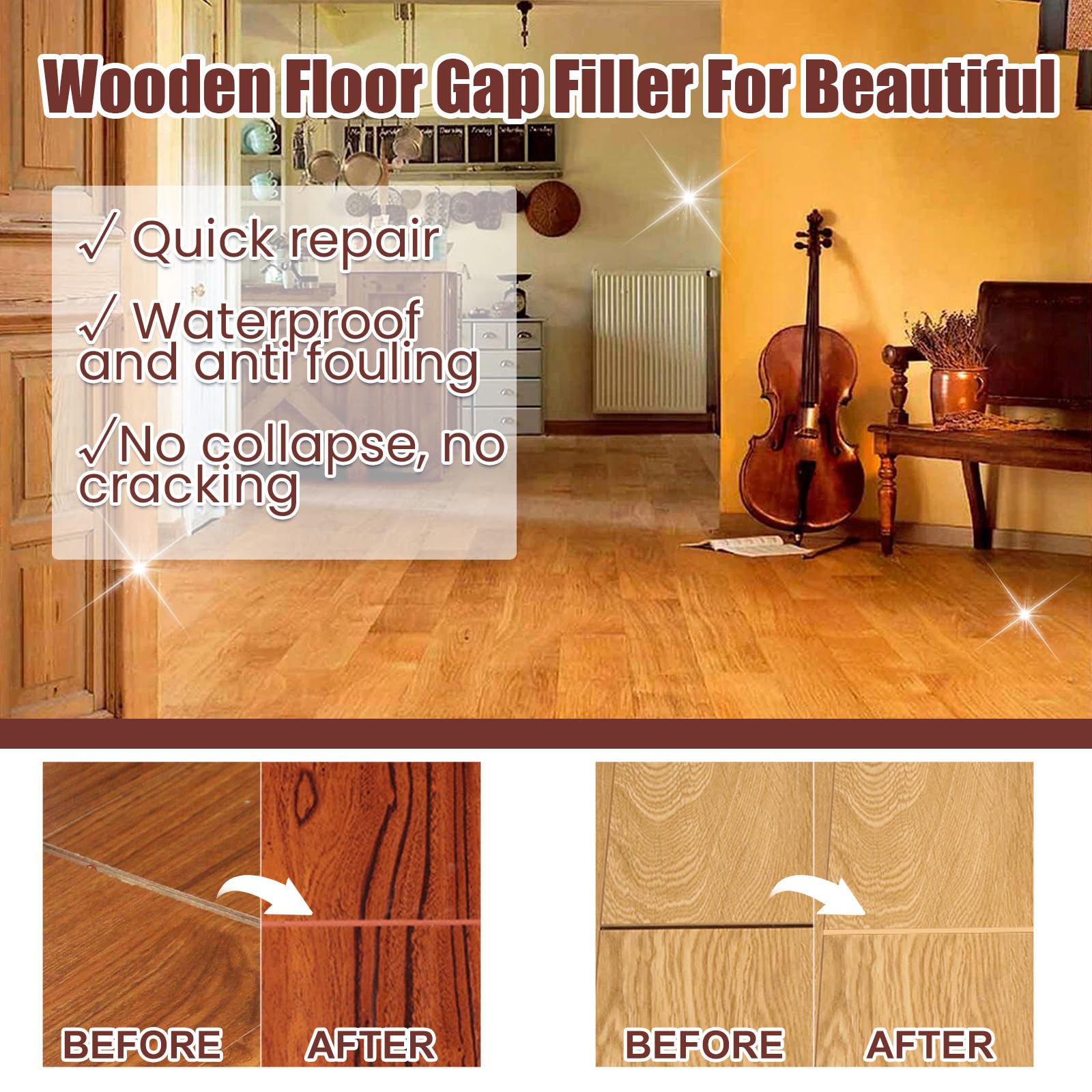 Rimuovi Graffi per Pavimenti in Legno,Parquet Ripara Graffi,Kit Riparazione Legno,Agente di Ritocco riparatore di Graffi per Pavimenti,Eliminare Le Macchie dai Pavimenti in Legno