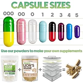 XPRS Nutra Size 2 Empty Capsules - 100 Count Empty Gelatin Capsules - Pills DIY Capsule Filling - Pure Bovine Pill Gel Caps for Do-It-Yourself Supplements (Multi Color)