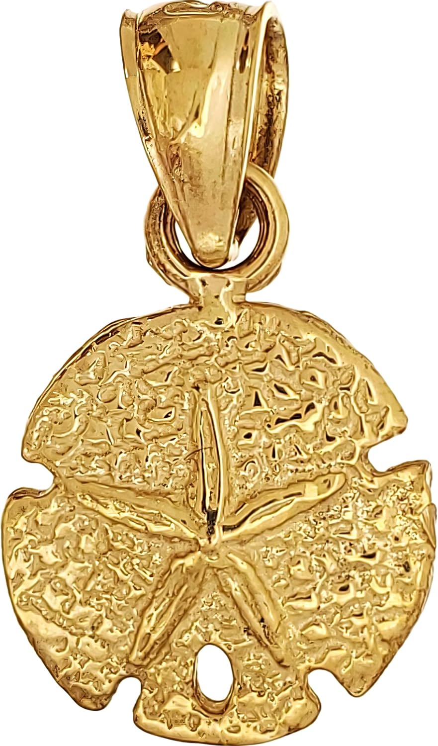 Sand Dollar Charm 14k Gold 14mm