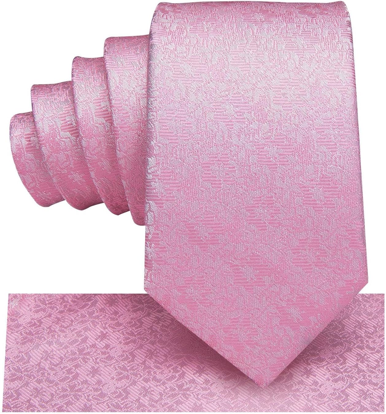 Hi-Tie Father and Son Tie Set Striped Plaid Ties for Men and Boys Silk Necktie Pocket Square Set for Wedding Gifts - Image 4