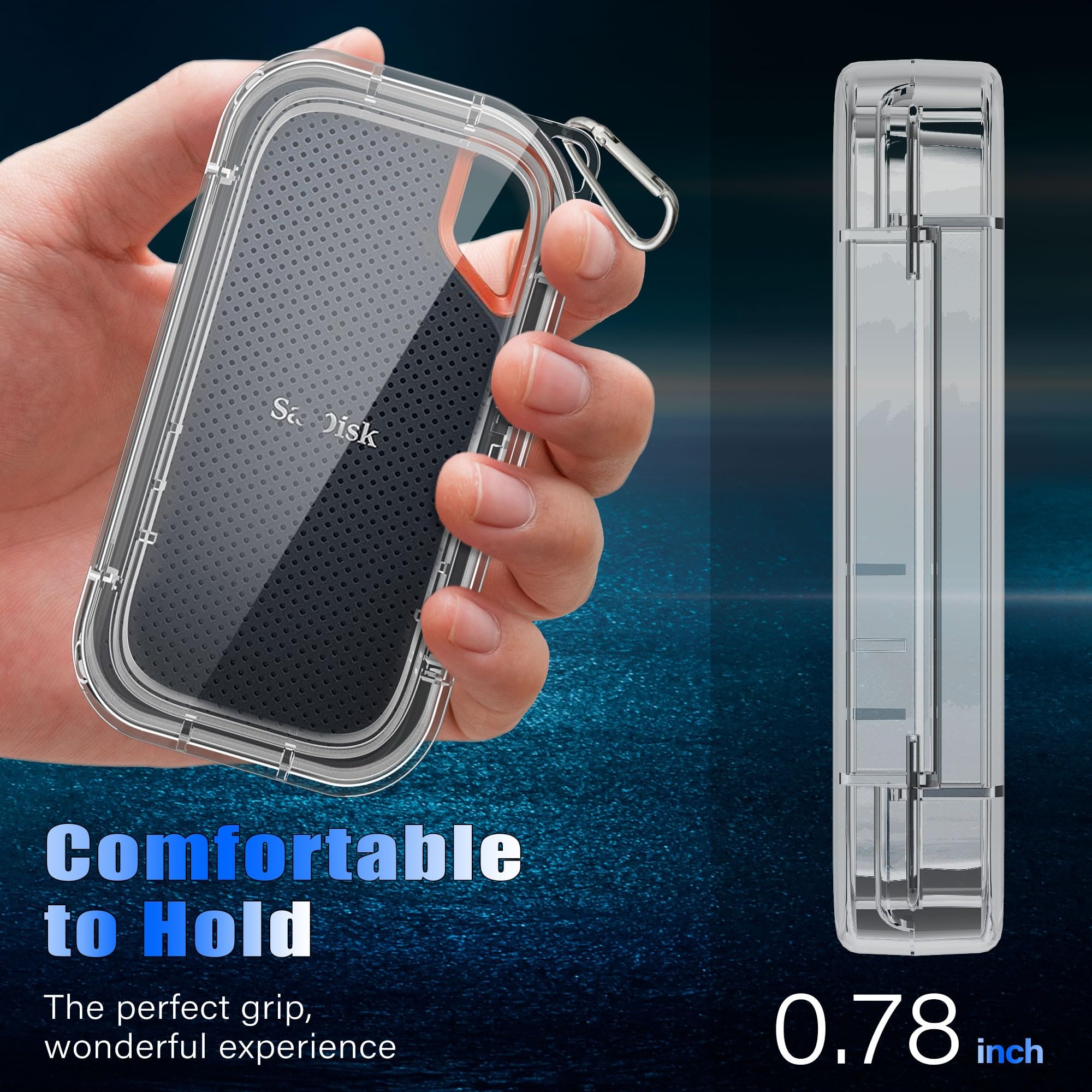 Amazon.co.jp: 紛失防止クリアカバーケース Extreme Portable SSD 1TB