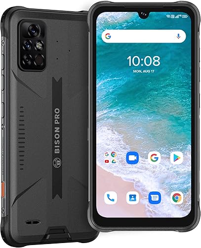 UMIDIGI Bison PRO - Teléfonos inteligentes desbloqueados resistentes, 4 GB+128 GB Android 11 IP68IP69K, impermeable, a prueba de golpes, teléfono