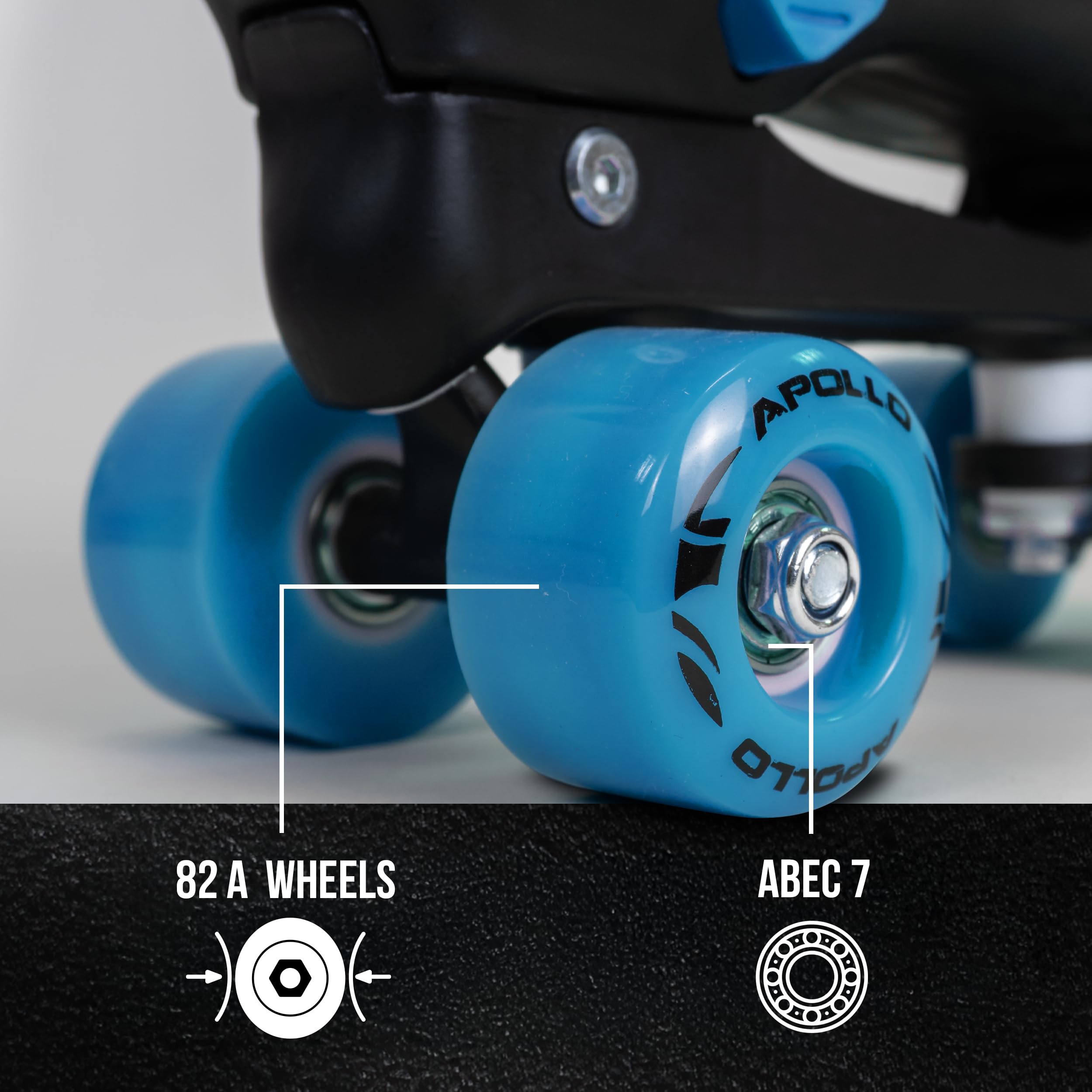 Apollo Champion Regolabile Quad Skate – Pattini a rotelle regolabili per bambini, comodi e regolabili, per ragazze e ragazzi, taglie 31-42