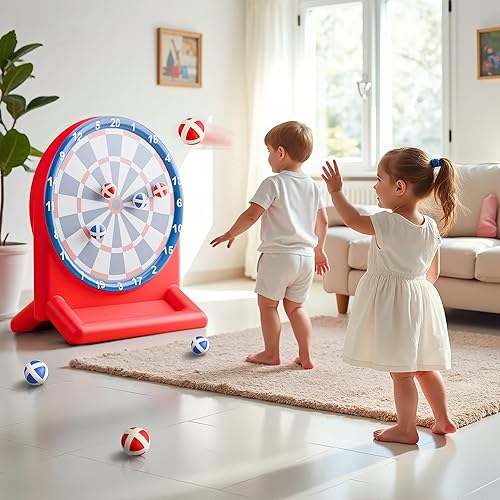 Miniatura 4 de iPlay, iLearn Divertidos juguetes de piscina para niños, juegos inflables de tablero de dardos, flotadores de piscina, patio de playa, juego al aire