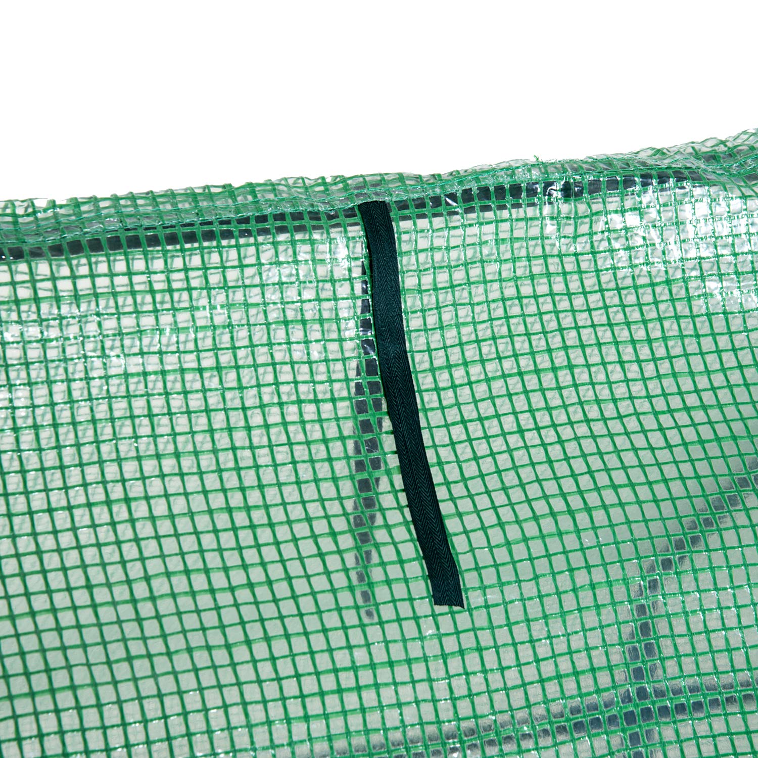 Outsunny Mini szklarnia ogrodowa, tunel, 180 l x 90 l x 90 cm, szpiczasty dach ze stali PE o wysokiej gęstości, 140 g/m², ochrona przed promieniowaniem UV, 3 okna z zwijanym zamkiem błyskawicznym