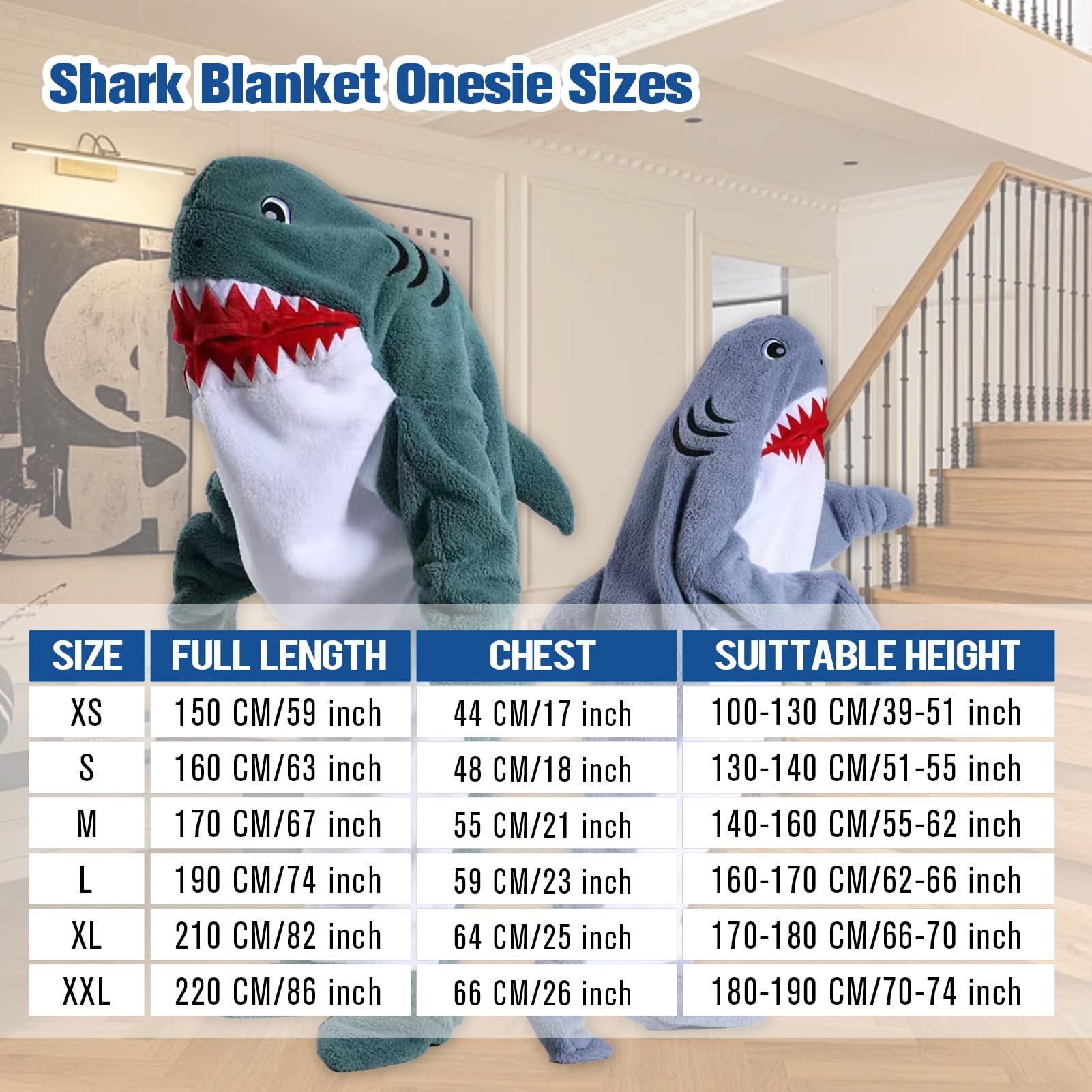 Coperta Squalo Indossabile In Flanella Super Morbida - XL Per Adulti E Bambini - Foto 7