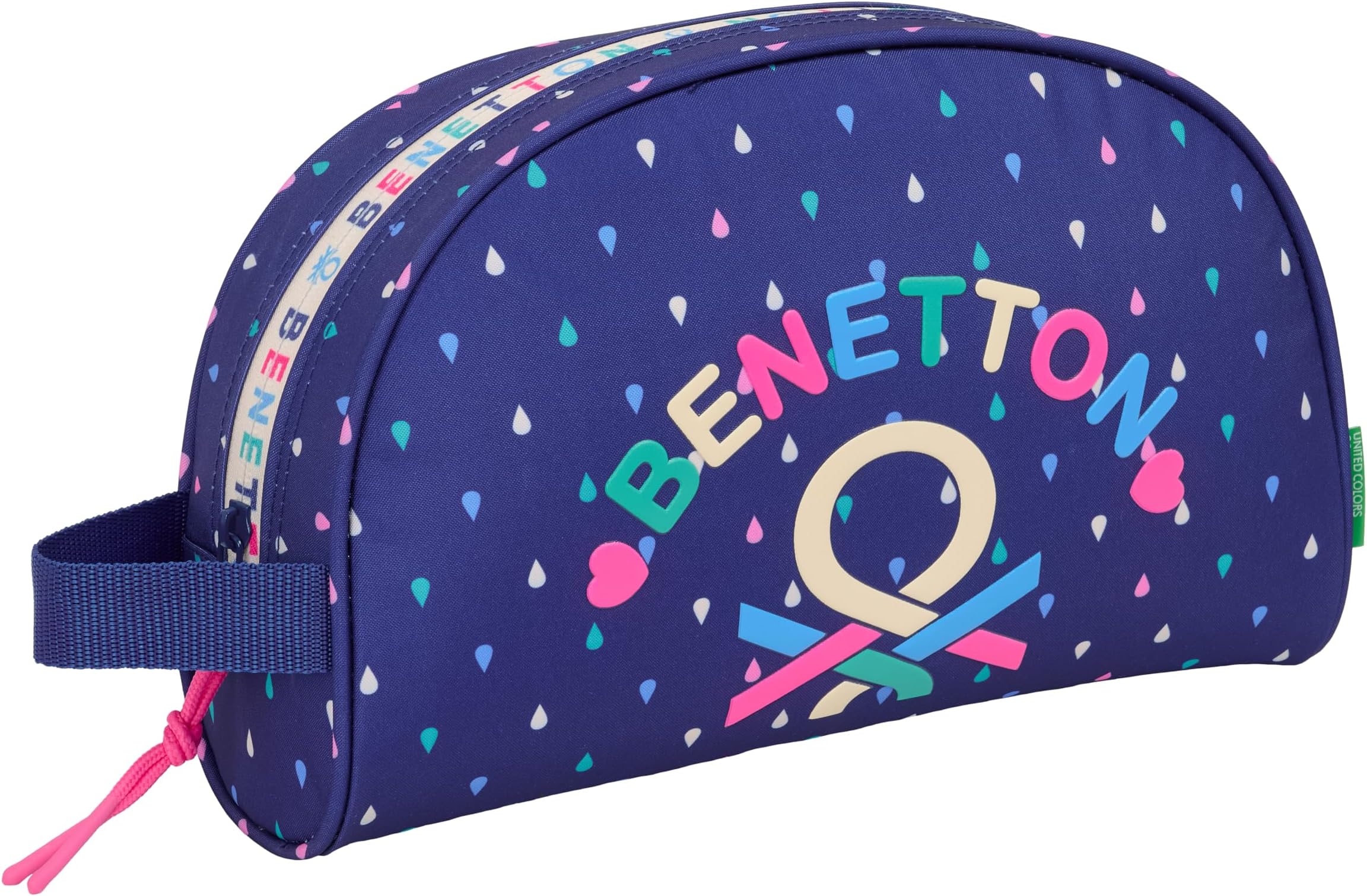 Benetton Drop - Small Children's School Toiletry Bag with Handle, Children's Toiletry Bag, Adaptable to Trolley, Ideal for Children from 5 to 14 Years, Comfortable and Versatile, Quality and