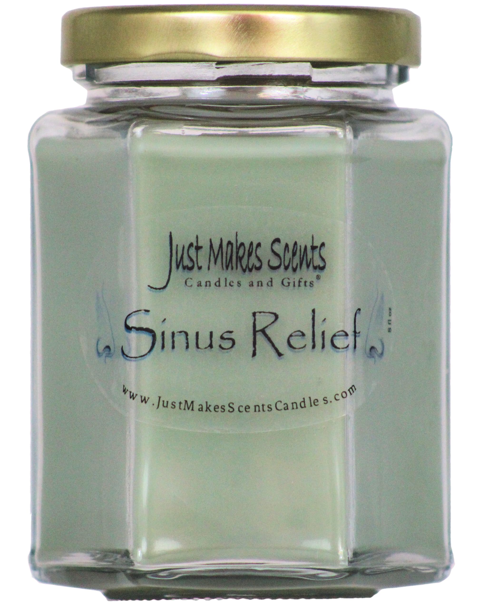 Sinus Relief Scented Blended Soy Candle by Just Makes Scents (8 oz)