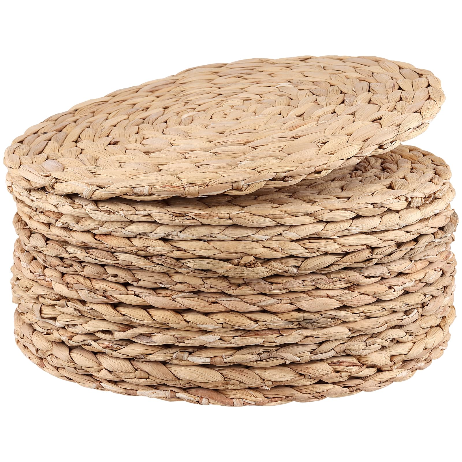 Sets de table ronds 30 cm tressés main pour éviter les taches sur la table