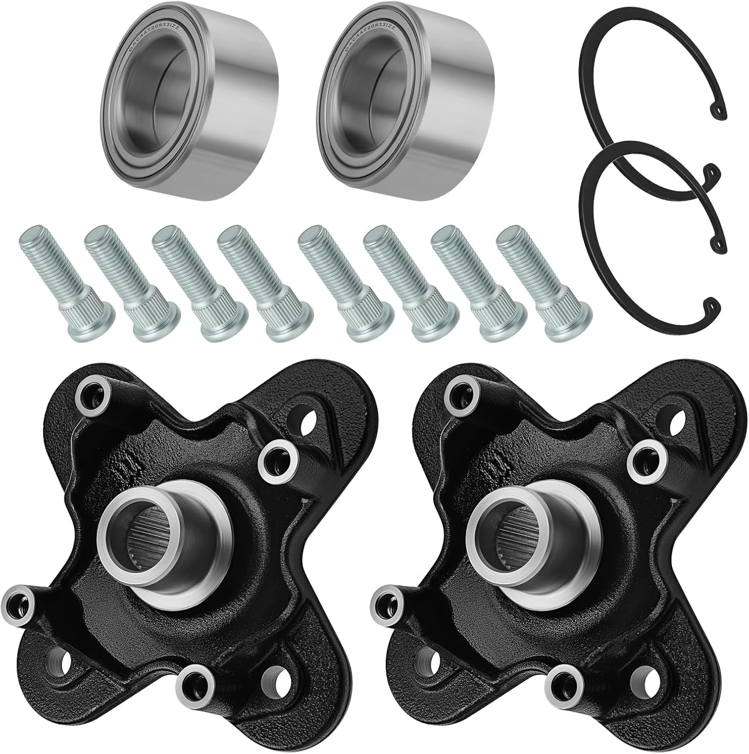 M MATI 2PCS Front/Rear Wheel Hub & Bearing kit for Polaris Polaris RZR 900 1000 General 1000 2015-2025 Sportsman Scrambler 1000 XP S 2020-2025 3515090 5141366-458 5142019-458 5139177-458 5139978-458
